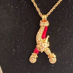 Vintage 80’s Swarovski acrobat pendant necklace